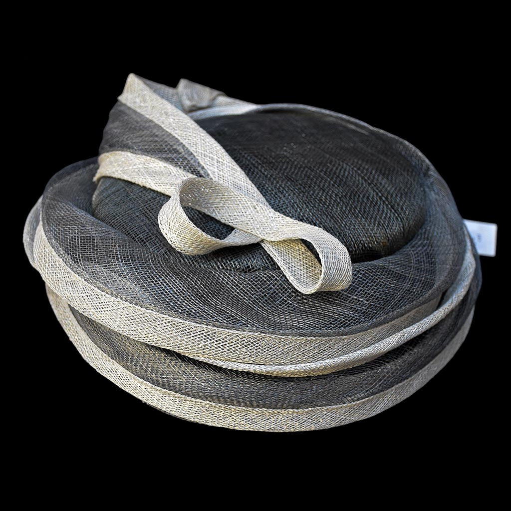 Chapeau femme cérémonie gris JOA NELL sisal paille NEUF Taille S ou 55 cm