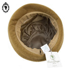 Chic Chapeau femme polaire beige camel forme cloche NEUF Taille S M 55 - 56 cm