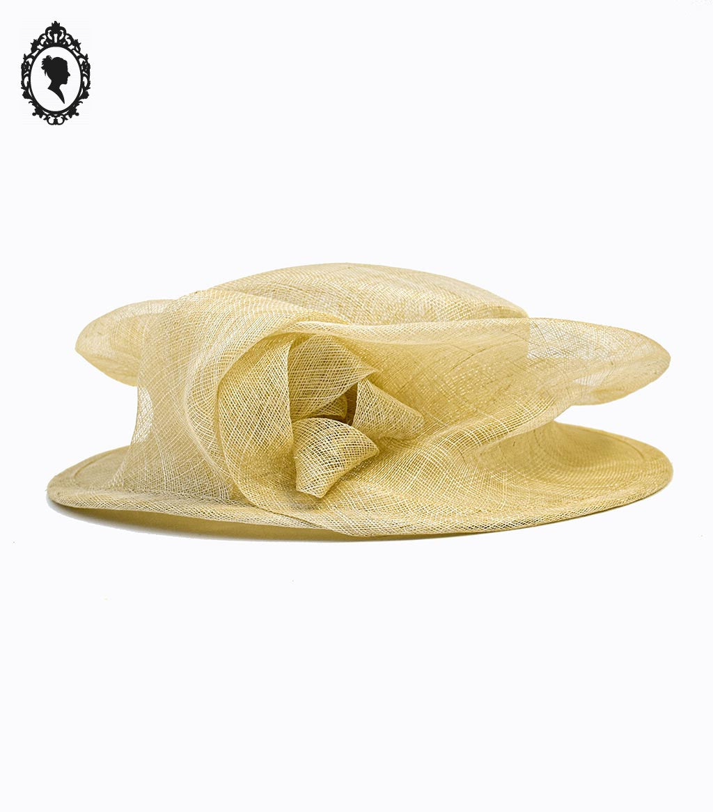 Chic chapeau femme fille cérémonie beige Joa Nell NEUF 54 cm Taille S Neuf