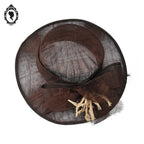 Chic chapeau femme mariage marron 100% paille NEUF Taille S ou 55 cm