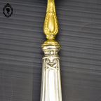 Cuillère à sucre saupoudreuse ou couvert ajouré en argent et vermeil doré ancien