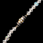 Élégant collier en cristal aurore boréale en cascade bijou ancien vintage