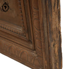 Grand cadre rectangulaire intérieur ovale bois sculpté vide 53 x 65 cm ancien