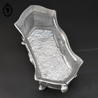 Jardinière ou cache pot en fonte argent grise ancienne