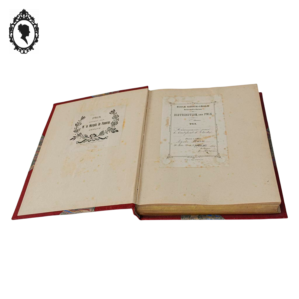Livre charmant ancien La petite doctoresse Nelly rouge de prix en 1915