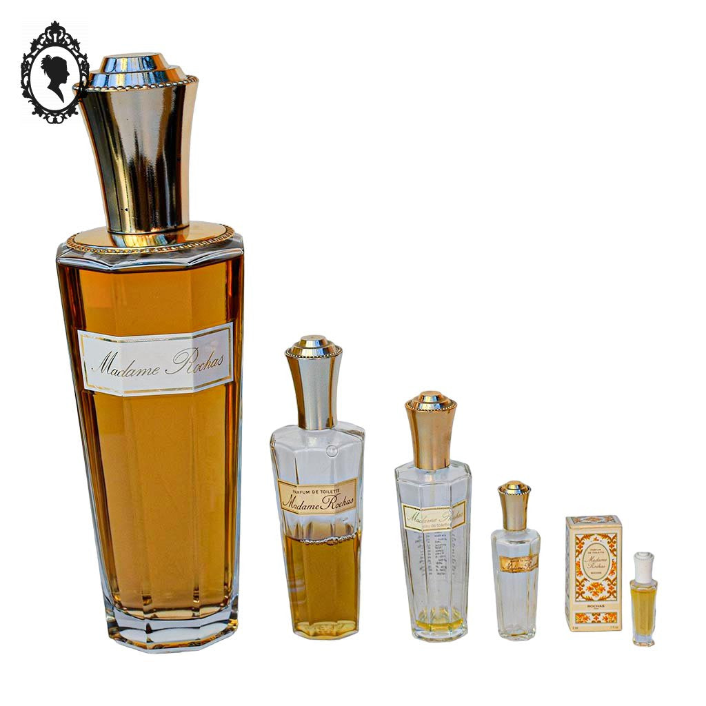 Lot 5 flacons factices Dummy Parfum Madame de Rochas vintage objet de collection, vitrine parfumerie