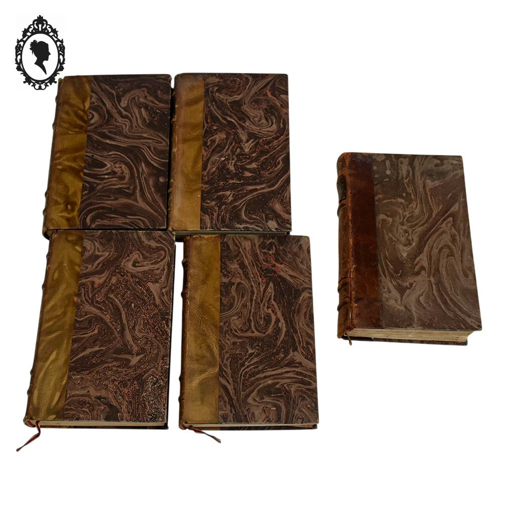 Lot 5 livres anciens romans cartonnés effet cuir début XX ième