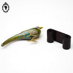 Petite figurine oiseau paon en émail émaux cloisonnés collection vintage
