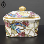 Rare terrine porcelaine passementerie tambour corne de chasse asiatique ancienne ART D’ASIE