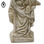 Petite sculpture statue Vierge Marie de Pitié Rodez avec enfant jésus plâtre H 13 cm