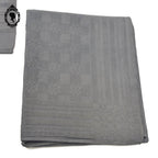 Service 10 serviettes de table anciennes damassées gris anthracite sans monogramme