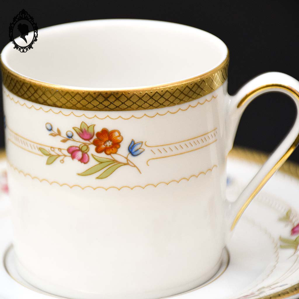 Service à café 8 tasses cafetière pots W Winterling Kirchenlamitz Germany Bavaria fleuri or vintage ancien