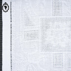 Service nappe et 12 serviettes de table anciennes damassées blanches monogramme JM ou WC