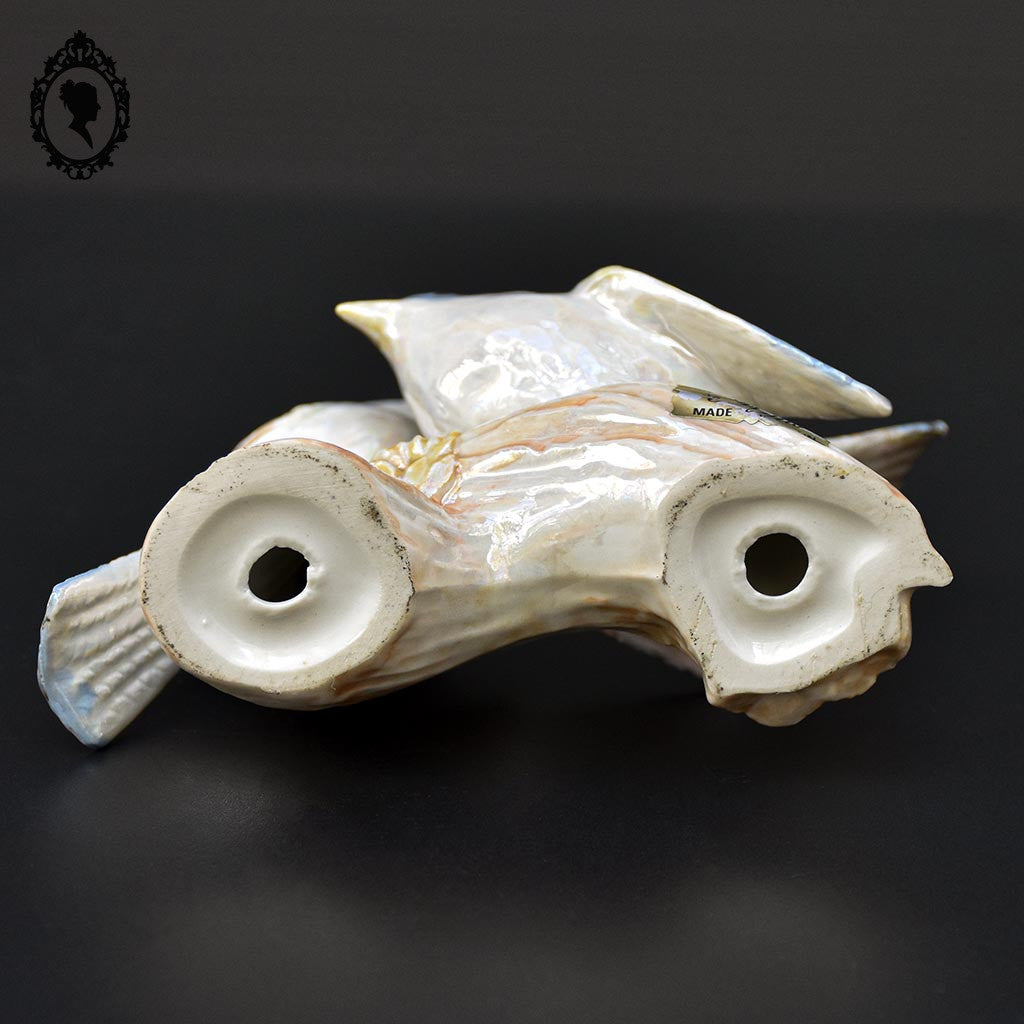 Statue figurine 2 oiseaux porcelaine céramique souvenir d’Espagne vintage