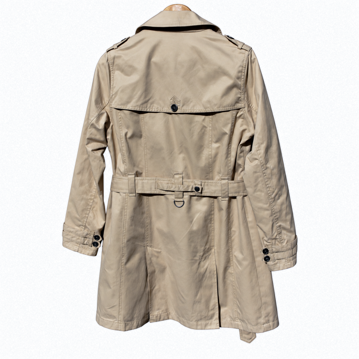 Barbour Tay Tranch beige à doublure tartan – taille 40/42