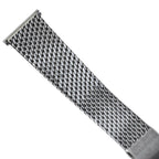 Bracelet de montre maille métallique argenté stainless steel vintage neuf attache 18 mm