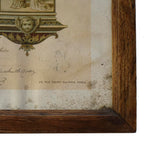 Cadre en bois avec un Souvenir certificat religieux de communion solennelle 1922 — Bouasse-Lebel