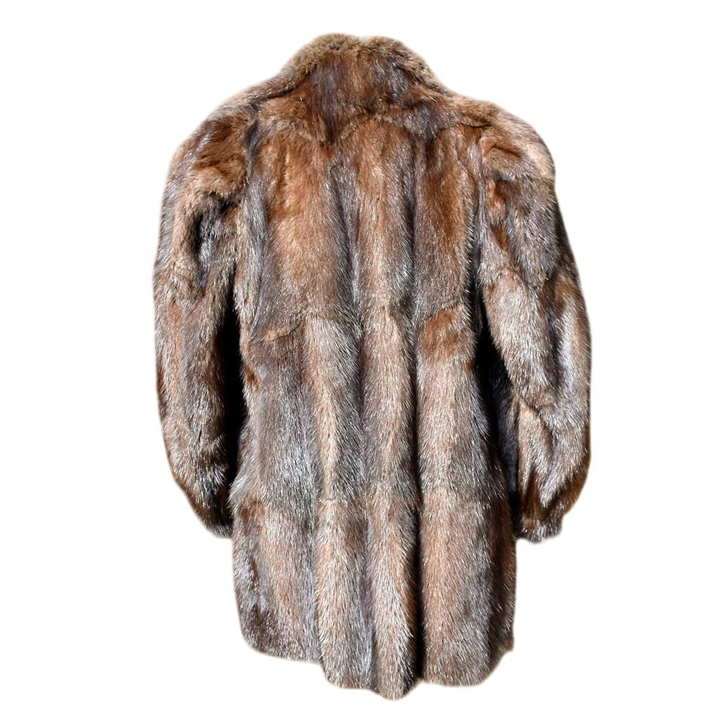 Manteau en fourrure véritable marron Taille 3840 vison ancien vintage