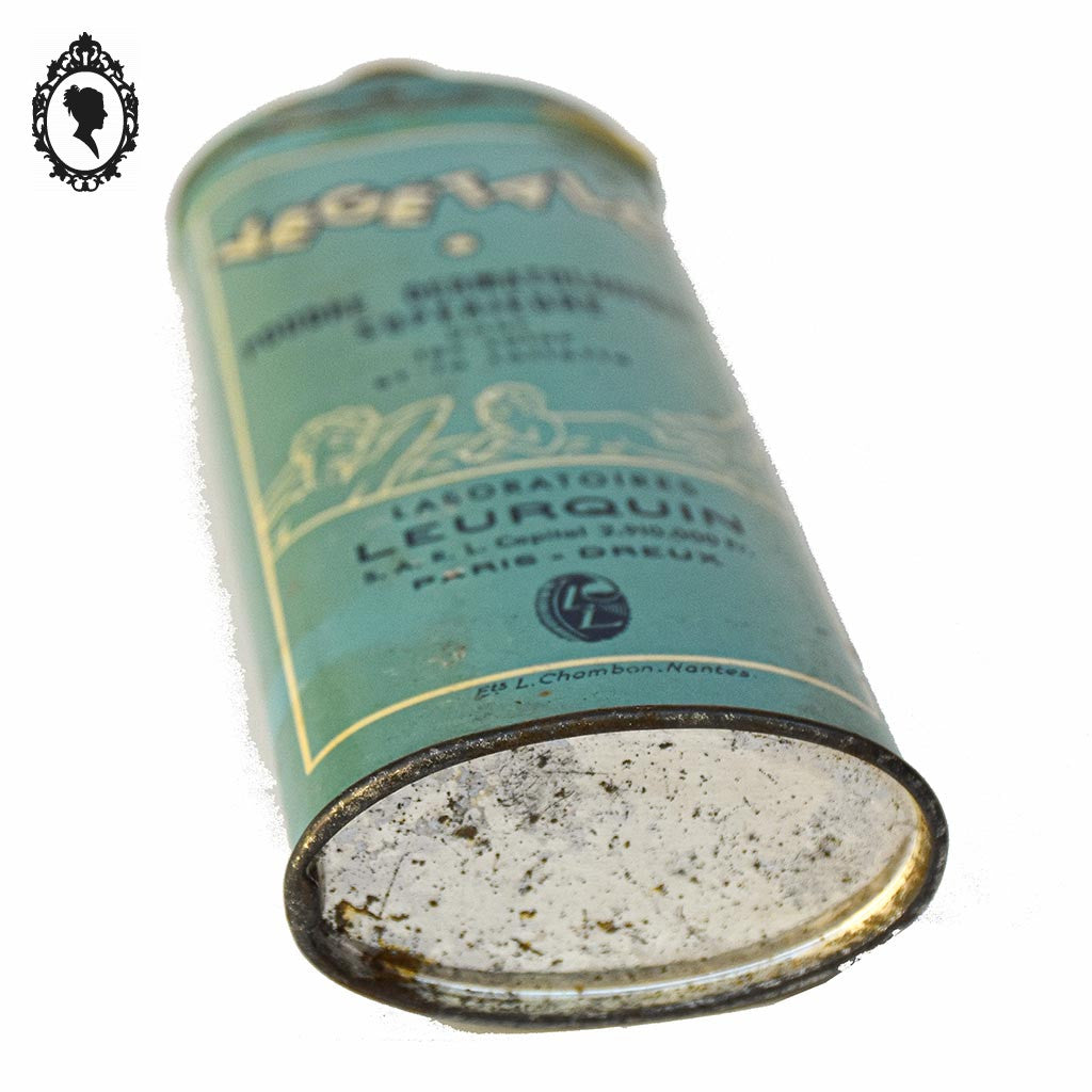 Boite de collection Végétalc Leurquin poudre talc en fer vintage ancien objet collection