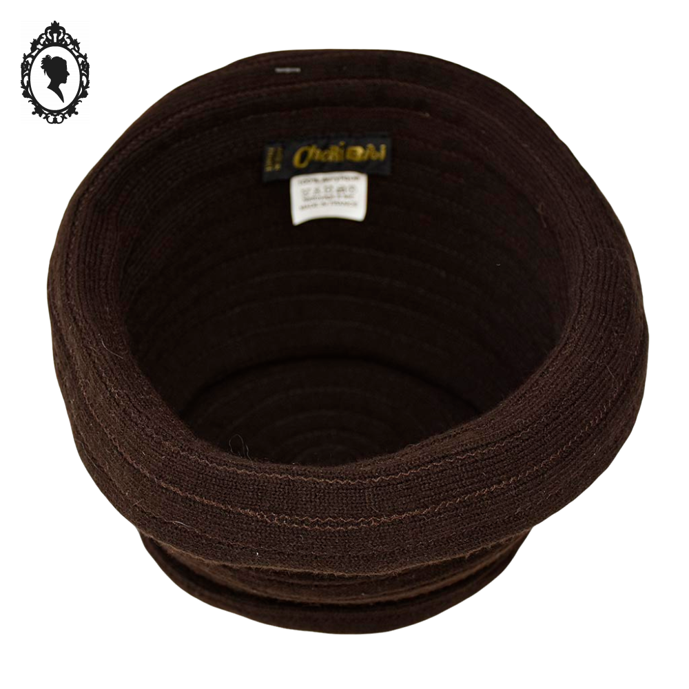Chapeau marron hiver bonnet forme cloche pour femme NEUF S 55 cm