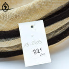Chic Chapeau femme cérémonie beige marron JOA NELL sisal paille NEUF Taille M ou 56 cm