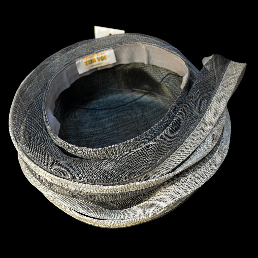 Chapeau femme cérémonie gris JOA NELL sisal paille NEUF Taille S ou 55 cm