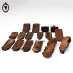 Lot 16 ornementations sculptures boiseries déco de meubles bois ancien