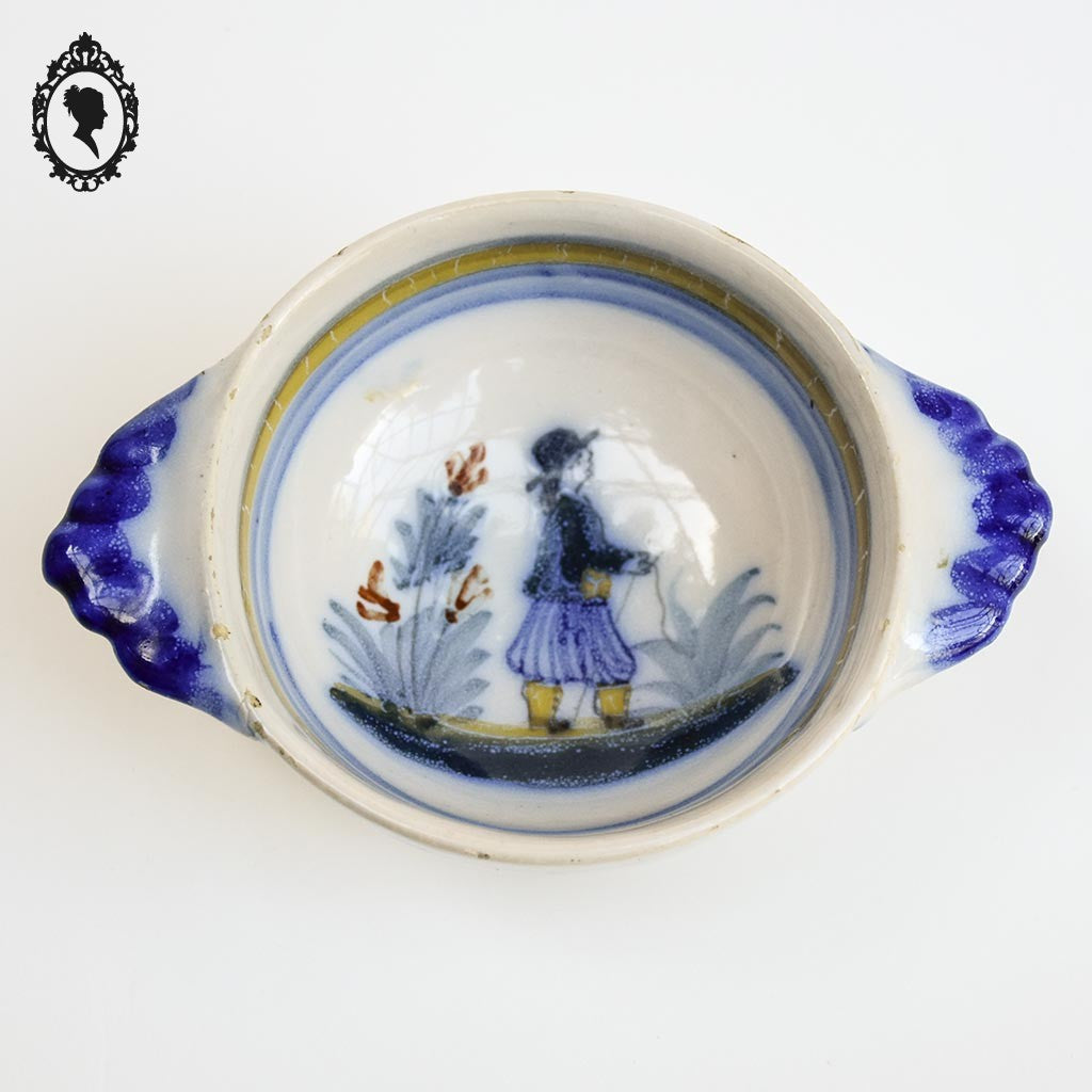 Lot 2 bols Quimper personnages anciens vintage