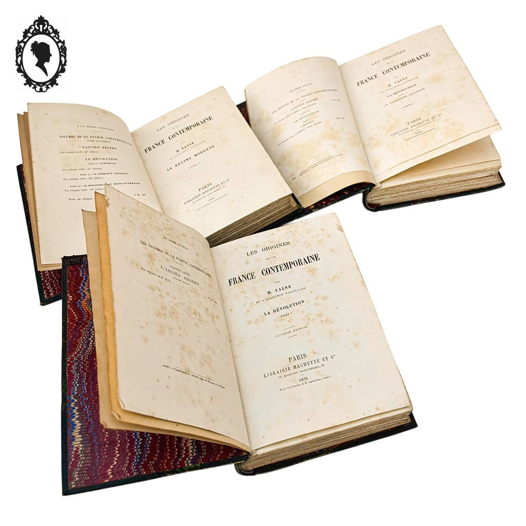 Lot 3 livres Les origines de la France contemporaine fin XIX anciens