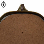 Miroir glace en bronze doré arabesque baroque mural H 36 cm vintage