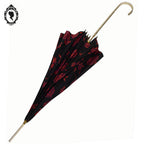 Parapluie fleuri rouge noir Nail Europ collection vintage