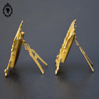 Rare paire de petits cadres pour photo miniature à poser en laiton ancien