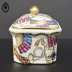 Rare terrine porcelaine passementerie tambour corne de chasse asiatique ancienne ART D’ASIE