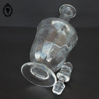 Très élégante carafe forme amphore en verre Laura Lys vintage et chic