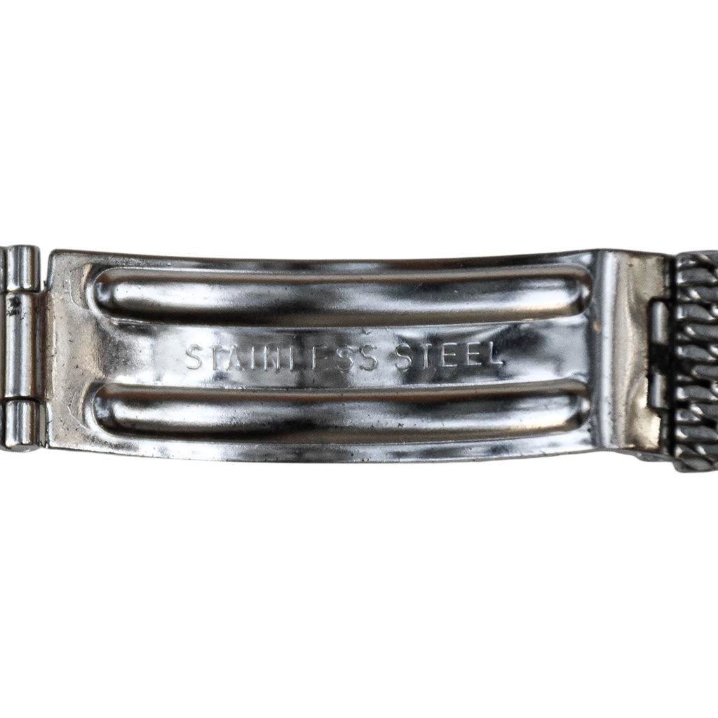 Bracelet de montre maille métallique argenté stainless steel vintage neuf attache 18 mm