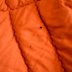 Couverture piquée ancienne orange, garnissage laine – 217 × 220 cm