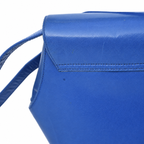 Sac vintage Orphelia en cuir bleu à bandoulière – Fabriqué en Italie
