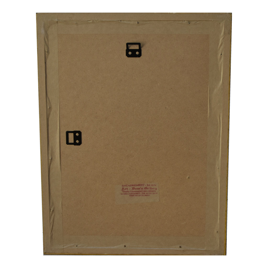 Tableau sur papyrus à décor égyptien, encadré doré