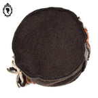 Chapeau femme laine marron foncé fleur NEUF Taille S 54 cm