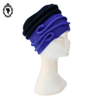 Chic Chapeau bonnet bleu enfant polaire forme cloche Tout en tête NEUF Taille 46 cm