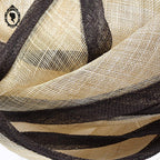 Chic Chapeau femme cérémonie beige marron JOA NELL sisal paille NEUF Taille M ou 56 cm