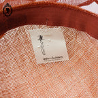 Chic chapeau femme mariage rouge orange cuivré Anne Boisson NEUF T S / 55 cm