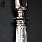 Coffret 3 couverts service complet à découper gigot argent fourré décor Louis XV ancien XIX ième