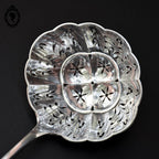 Cuillère à sucre saupoudreuse ou couvert ajouré en métal argent Christofle