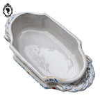 Jardinière ou plat trépied faïence Aprey ancien XIXe siècle