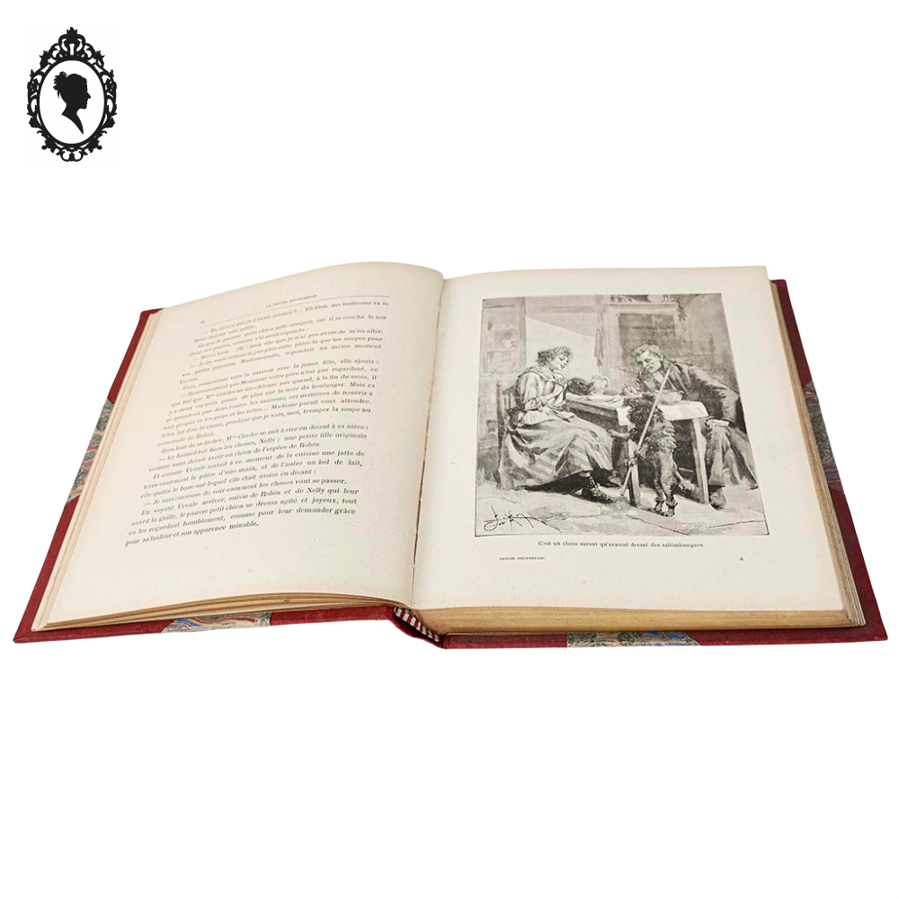Livre charmant ancien La petite doctoresse Nelly rouge de prix en 1915