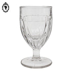 Lot 6 verres à digestif bistrot épais blancs à pied anciens