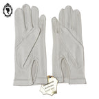 Magnifiques gants femme cuir souple crème beige ajouré T 6 12 - 6,5 vintages et neufs