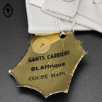 Magnifiques gants femme cuir souple gris clair beige T 7 vintage et neuf