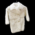 Manteau fourrure en lapin blanc enfant collection vintage ancien